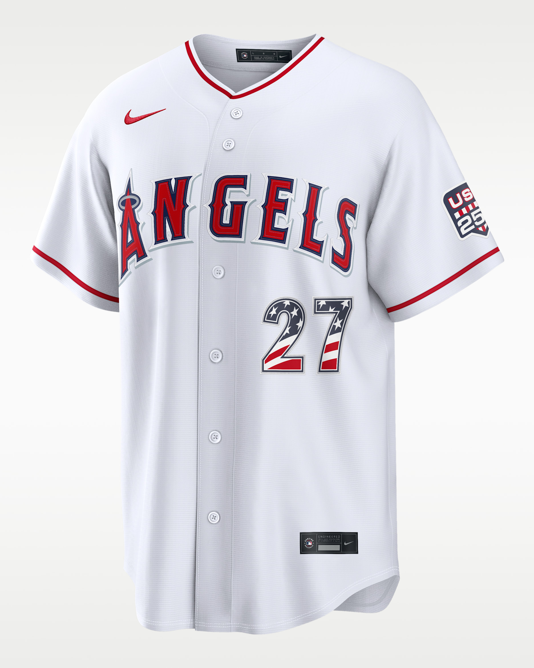 Mike Trout Los Angeles Angels USA 250 Men's Nike MLB Stadium